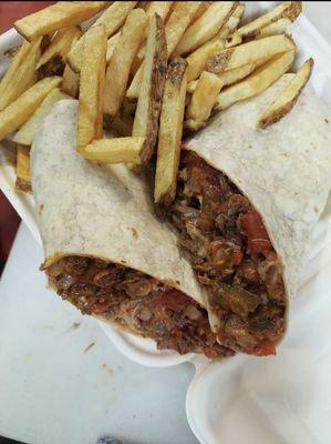 Cheesesteak wrap w/ FF