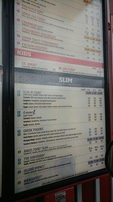 Drive thru menu. Window angle