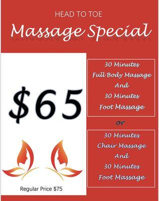 Massage special head to toe