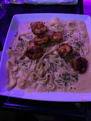 Spicy Cajun shrimp fettuccine