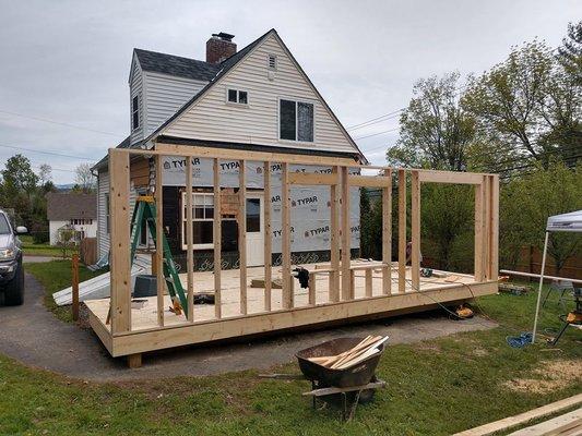 framing family room addition