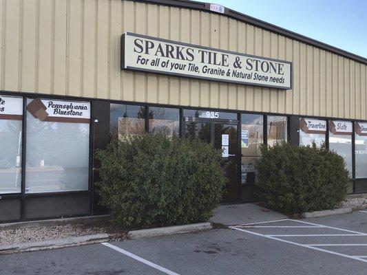 Spark Tile & Stone is conveniently located across from Western Nevada Supply on Rock Blvd near Baldini's.