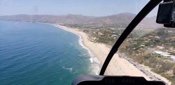 Aerial shot of beach