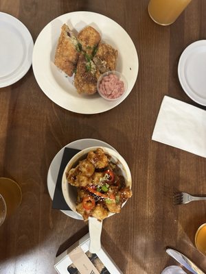 Thanksgiving Egg Roles and Kung Pao Cauliflower