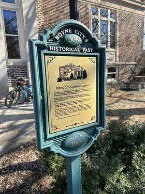 History of the Boyne City Carnegie library