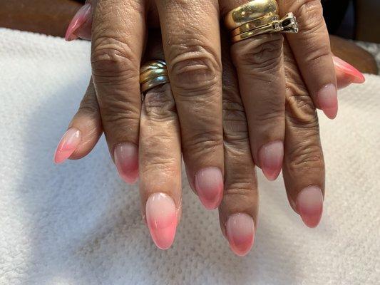 Pink Ombré Nails