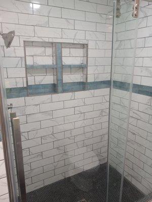 Custom tile shower