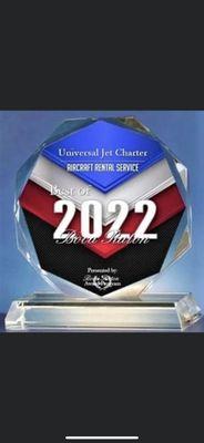 2022 Award winner 

Best Jet Charter company