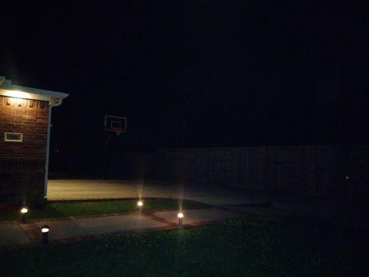 Carport Basketball Court BEFORE Lighting