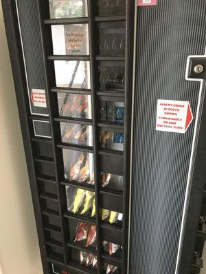 Vending machine with snacks