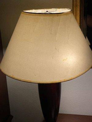 disgusting stained lamp shade