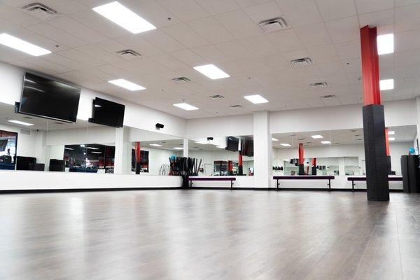 Check out the Group Fitness room for Yoga, Pilates, Self-defense, Functional Training, personal training and more!