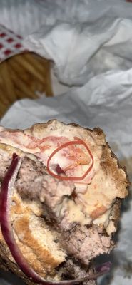 Hair in my burger.