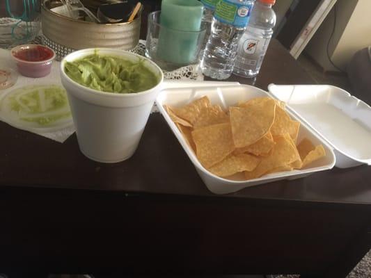 $14 of guacamole and "extra" chips