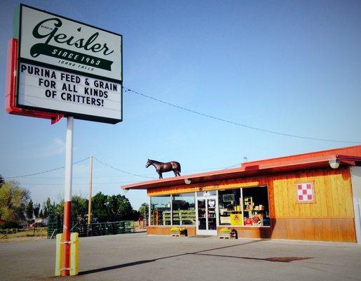 Horseshoes, Feed and Tack! Great customer service too!!