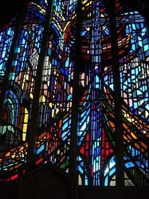 the beautiful stain glass