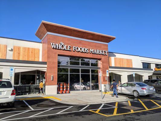 Whole Foods Market storefront at Village Plaza, Chapel Hill, NC. I took this photo on June 20, 2020.