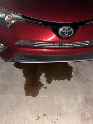 Oil leak after taking it to this place