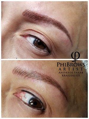 Microblading and shading.