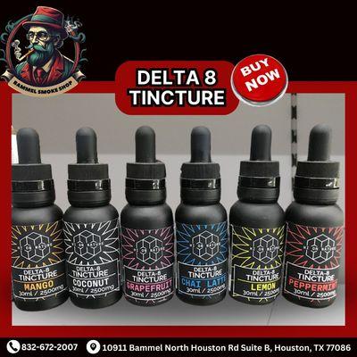 Delta 8 Tincture available at Bammel Smoke Shop.