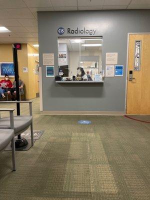 Radiology check in area.