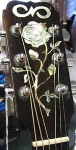 Mother of pearl "Roser" inlay by Owen Davidson