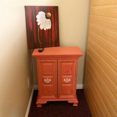 Cute little coral cabinet!