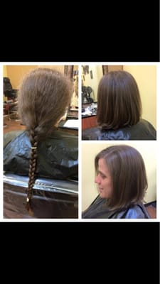 This haircut was a donation for the alopecia foundation! Choose a foundation of your choice & receive 25% off your new style!