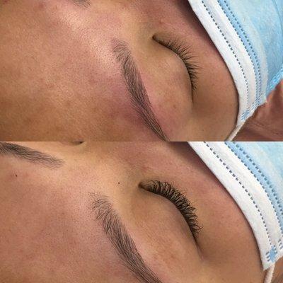 Classic Lash Extensions. Before & After