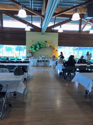 View of hall from the middle of the room. Love the natural light that pours in.