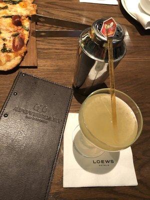 Honey Gin Fizz featuring Loews' Flavor with local honey - so delicious!