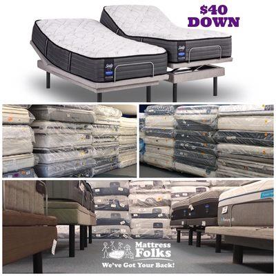 Huge selection of adjustable Beds and $40 down financing options available