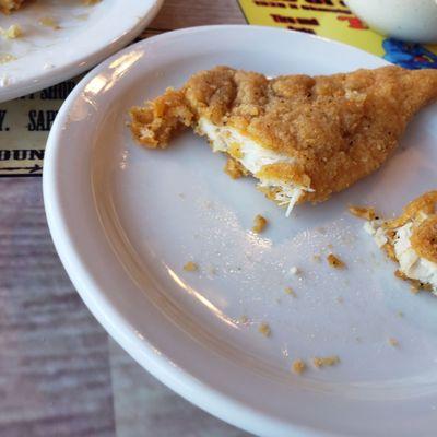 Thin, bland, prefrozen chicken tenders