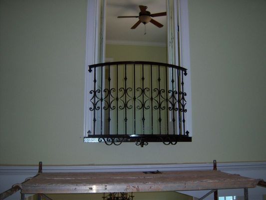 Interior balcony rail