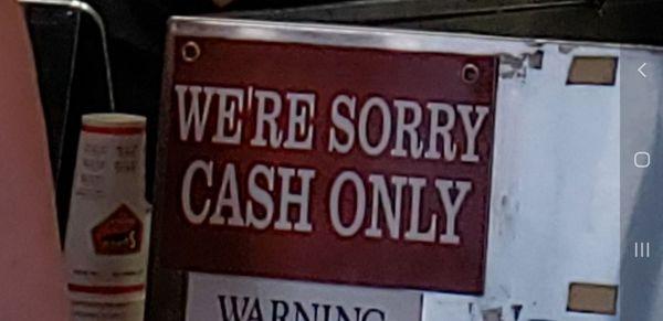 Cash only!!