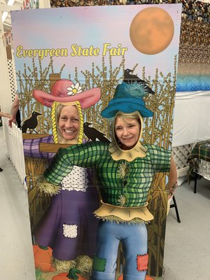 Karen & I as Farmers at the Monroe fair.  Whoo hoo