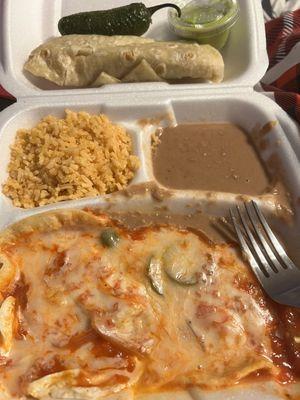 Huevos Rancheros with 2oz Guac and grilled jalapeño