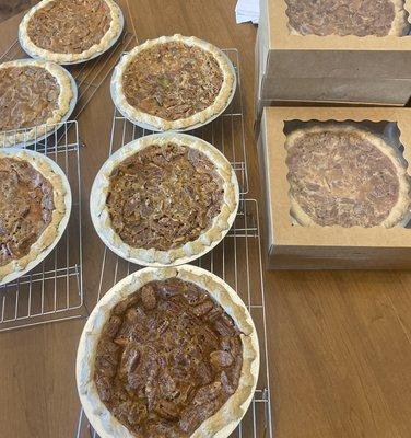 Pecan Pie orders for Thanksgiving.