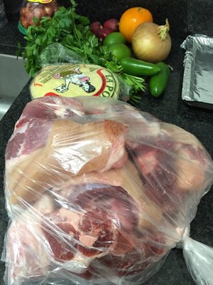 8.5 lb Whole Pork Shoulder for carnitas, $14.62 total