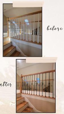 Stair baluster install