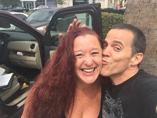 Steve-O (Stephen Glover) of Jackass fame thanking our agent Kristin for pulling him out of the slammer