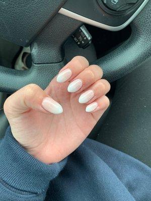 Sns ombré with tips