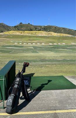 At Cypress Golf Driving range.