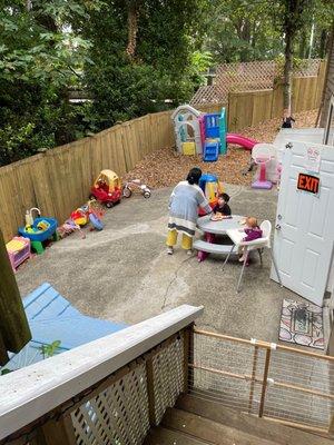 Garden and activity time before pickup at the end of the day!