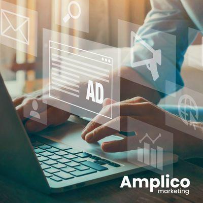 Amplico Marketing manages digital ads for companies by identifying where their target audience is and serving ads to them online.