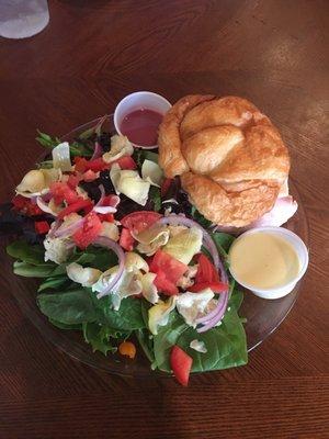 Raspberry turkey and Italian artichoke salad