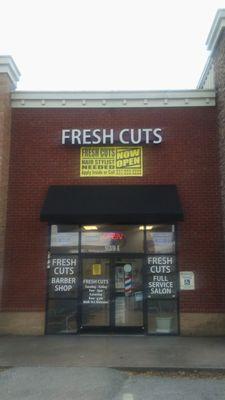 Across from small WaMart of 101st blvd Fresh Cuts Barbershop