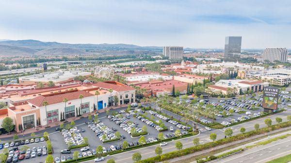 Drone shot of Irvine Spectrum