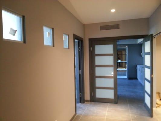 Hallway to guest bedroom at Desert Isle