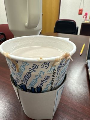 Hot chocolate with something extra on the inside